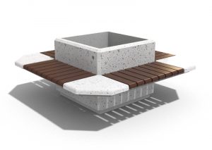 BETONSKA ŽARDINIJERA S KLUPOM #227