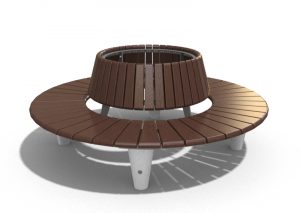 OKRUGLA KLUPA S NASLONOM #197