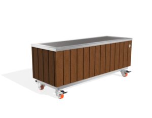 ŽARDINJERA OD INOXA S DRVOM 292